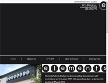 Tablet Screenshot of elementssalonandstudios.com